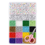 Bracelet Making Beads Kit with Letter Beads and String