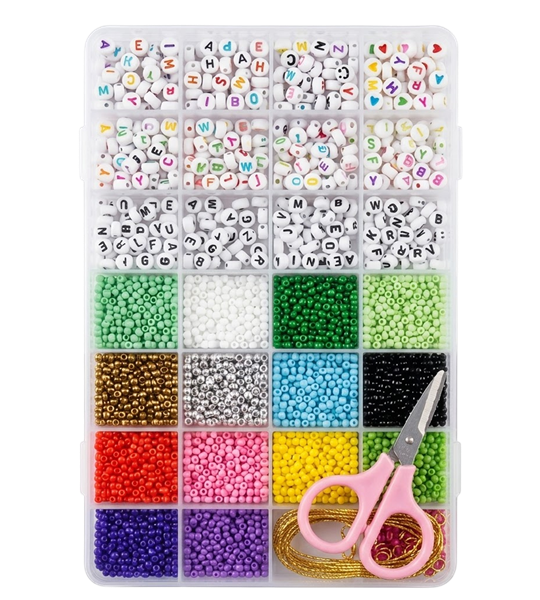 Bracelet Making Beads Kit with Letter Beads and String