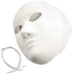 أقنعة ورق ماشيه بيضاء للرسم والأعمال اليدوية