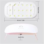 جهاز تجفيف الأظافر UV LED 24 واط قابل للشحن