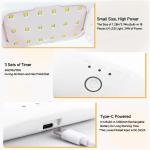 جهاز تجفيف الأظافر UV LED 24 واط قابل للشحن