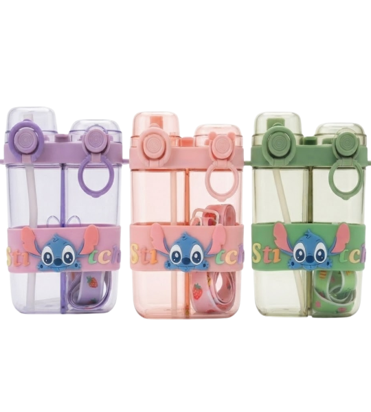 Stitch Dual Compartment Water Bottle
