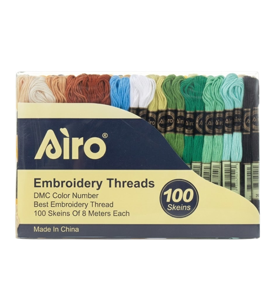 طقم خيوط تطريز بوليستر من Airo بطول 8 متر