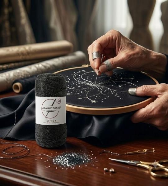 خيط ماكراميه جلتر Hobby Trend — أسود